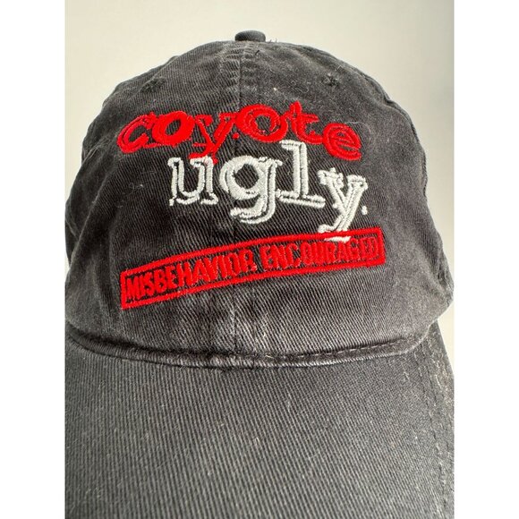 Coyote Ugly Las Vegas Black & Red Baseball Cap One Size Adjustable Strapback - Picture 2 of 16